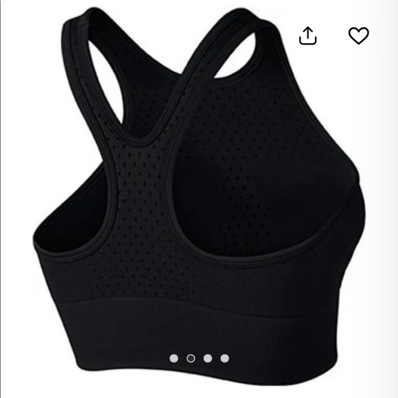 Nike Womens Dri-FIT Knit Training Bralette (XS, Black) - Picture 2 of 10